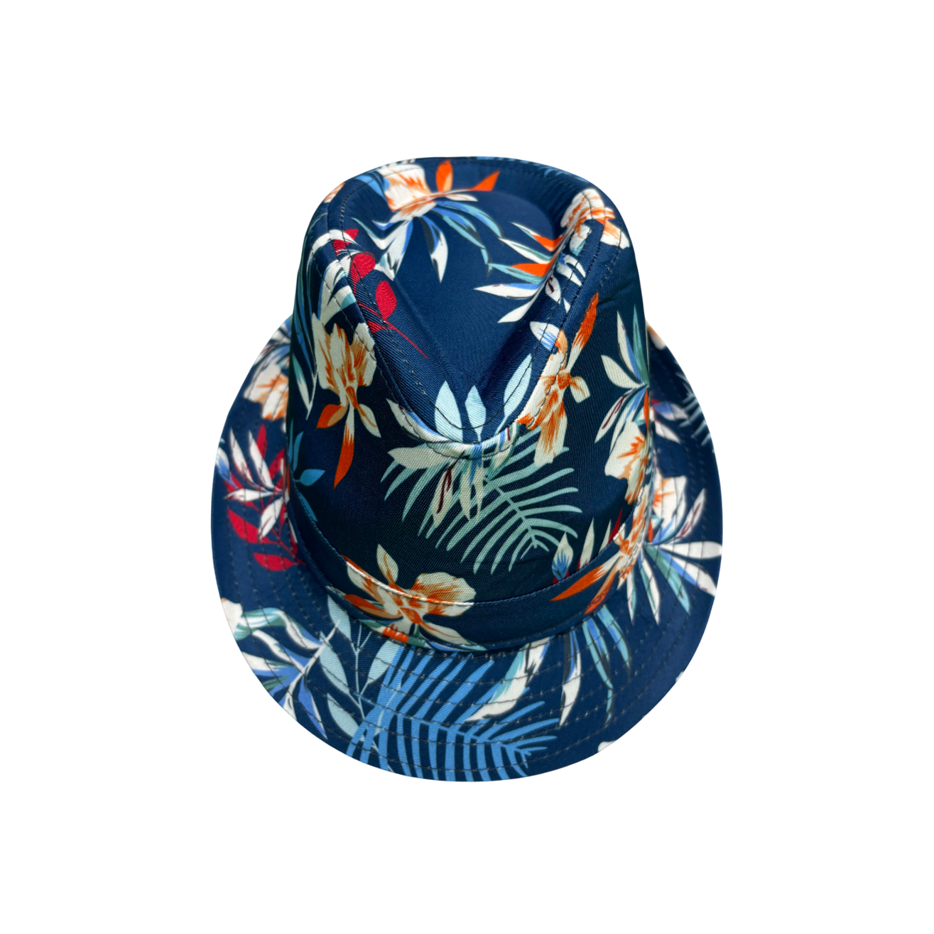 IGO2507339 Dark-colored Floral Trilby Hat