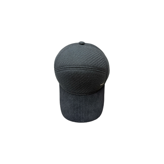 IGO2507342 Subtle Pattern Paneled Stripe Side-Logo Baseball Cap