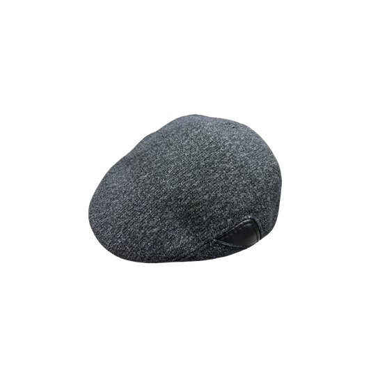 IGO2507352 Faux - Leather Accent Knitted Flat Hat