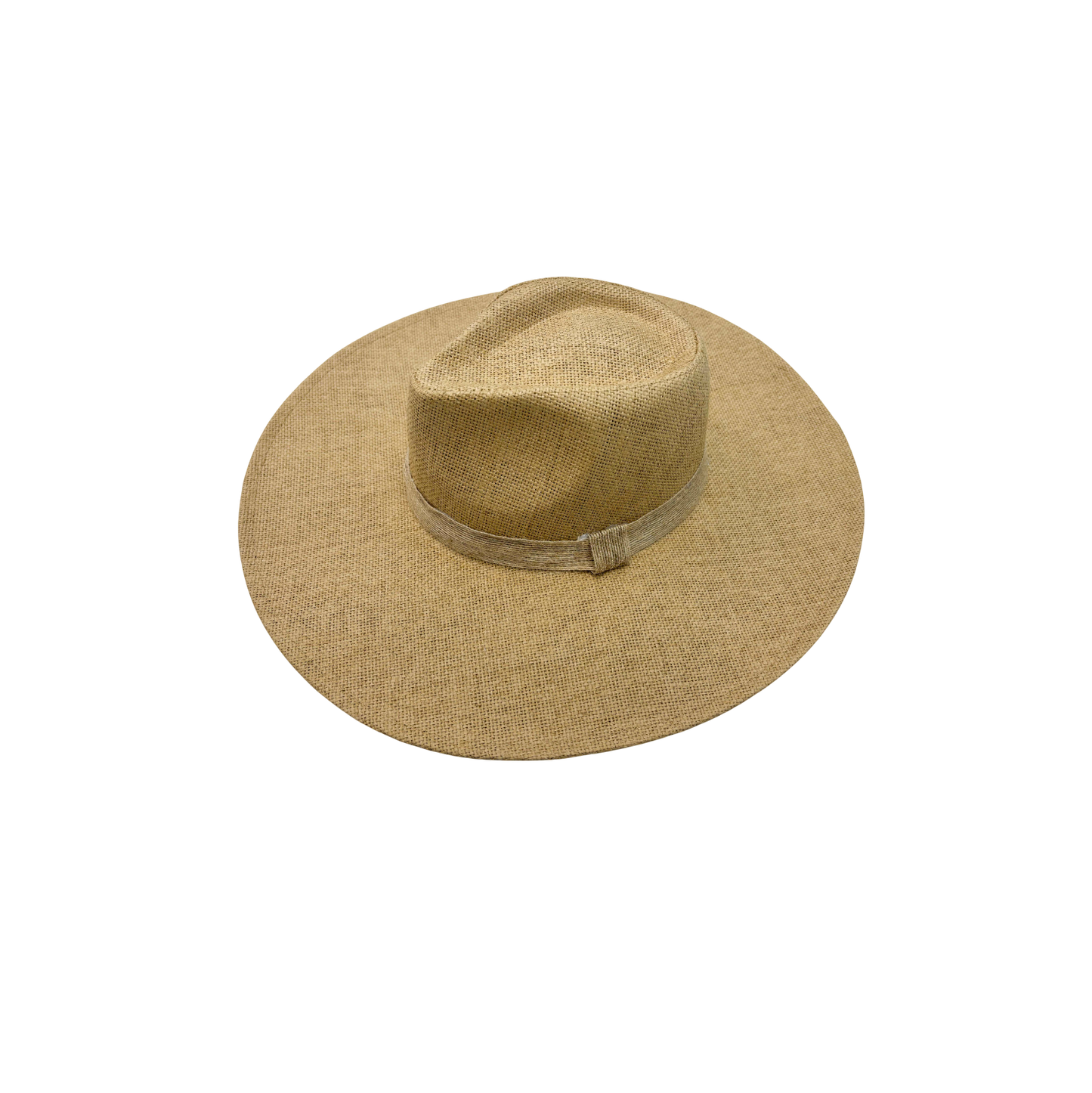 IGO2507368 Minimalist Same - Color Strap - Designed Wide - Brim Sunshade Straw Fedora Hat