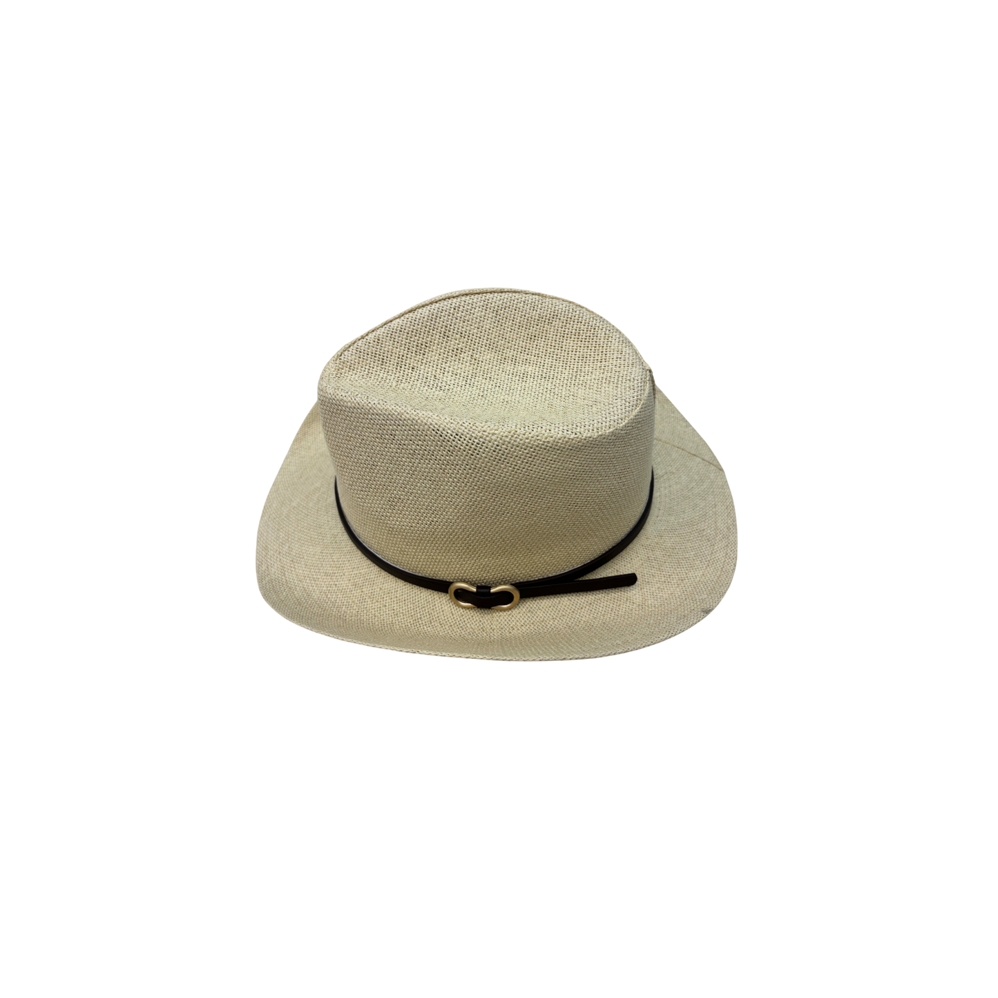 IGO2507369 Vintage Leather Buckle Decorative Design Fedora Hat