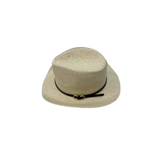 IGO2507369 Vintage Leather Buckle Decorative Design Fedora Hat