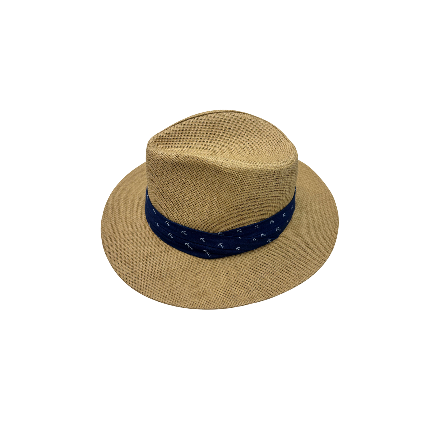 IGO2507371 Anchor Pattern Webbing Designed Fedora Hat
