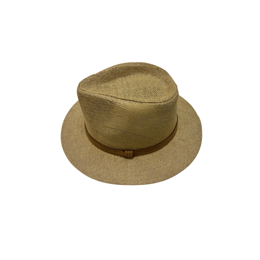 IGO2507376 Classic Solid-Color Minimalist Straw Fedora Hat