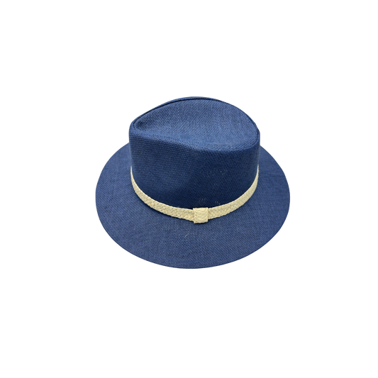 IGO2507380 White Webbing Designed Straw Fedora Hat