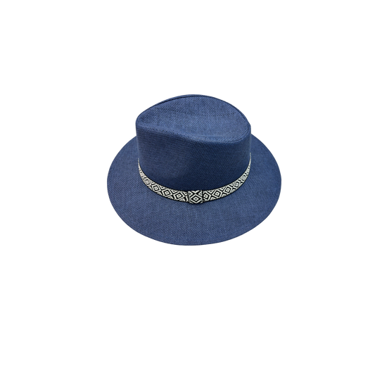 IGO2507388 Vintage Ethnic-style Webbing Decorative Straw Fedora Hat