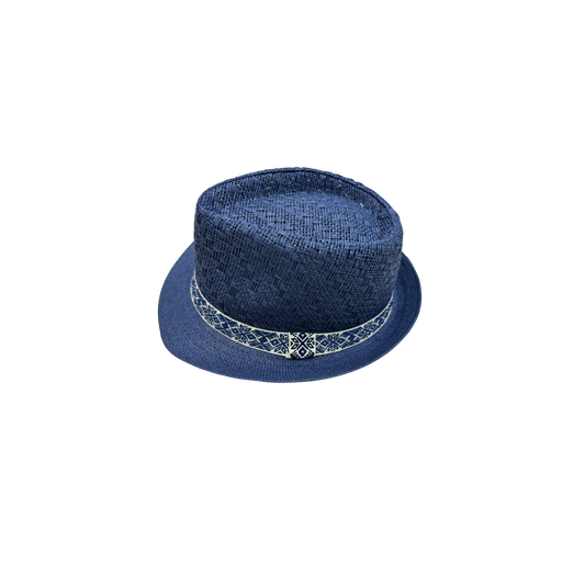 IGO2507391 Ethnic-style Webbing Decorative Woven-texture Trilby Hat