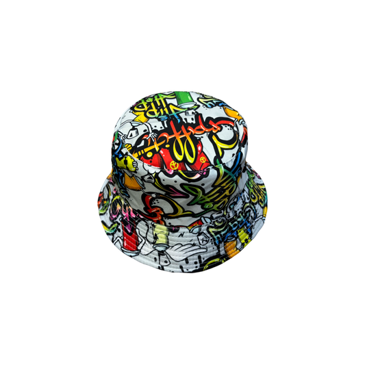 IGO2507408 Street Graffiti Printed Bucket Hat