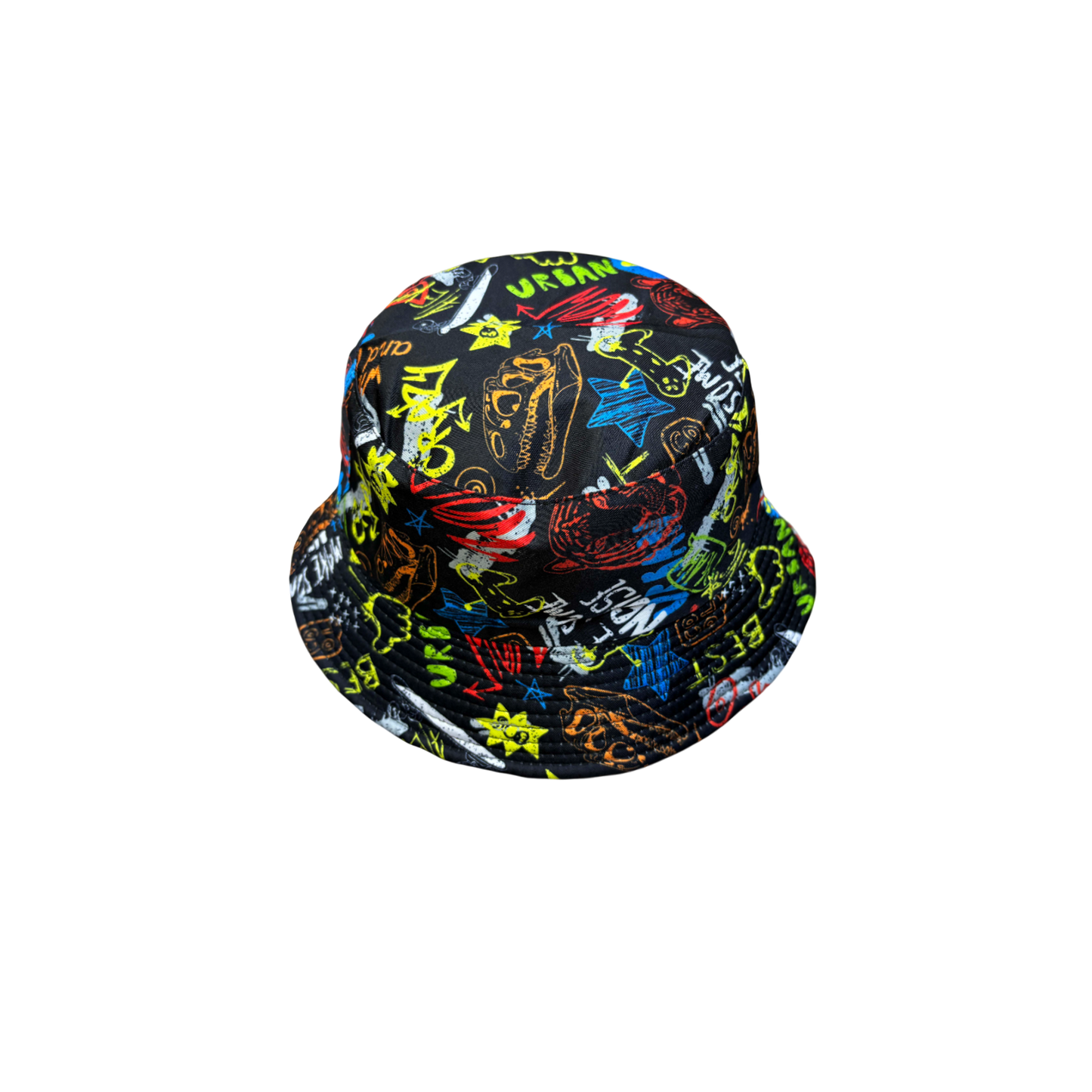IGO2507409 Dark Graffiti Printed Bucket Hat