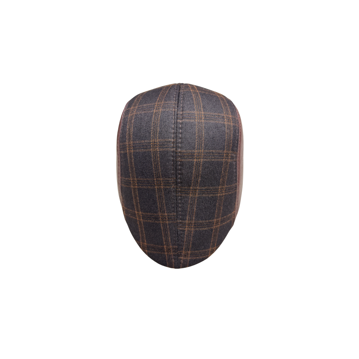 IGO2507440 Color-Block Plaid Patchwork Flat Cap